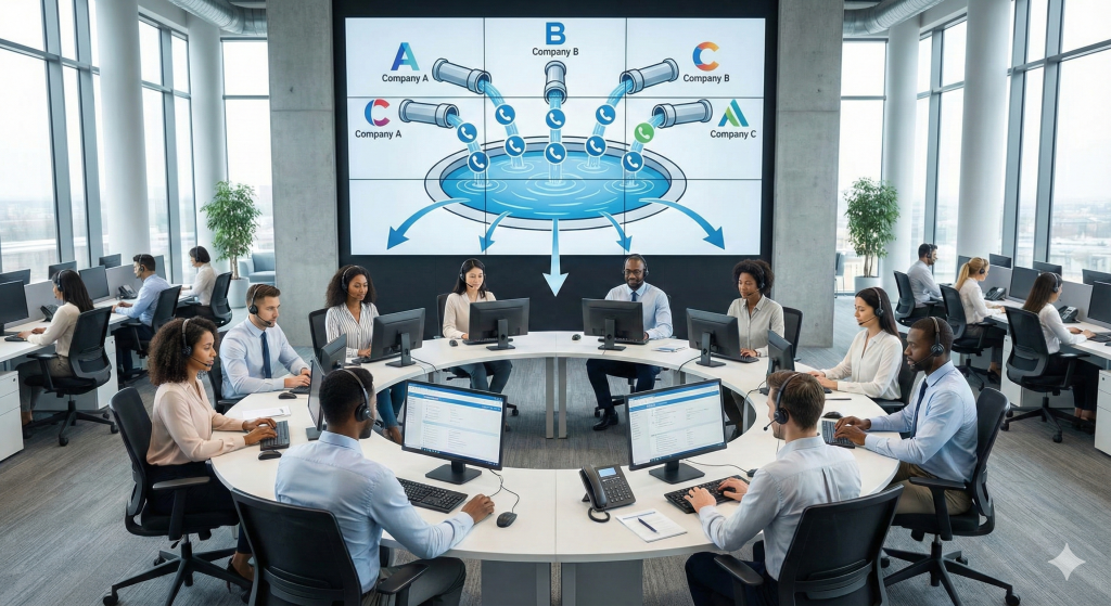 Grafik eines modernen Service-Pools im Kundenservice